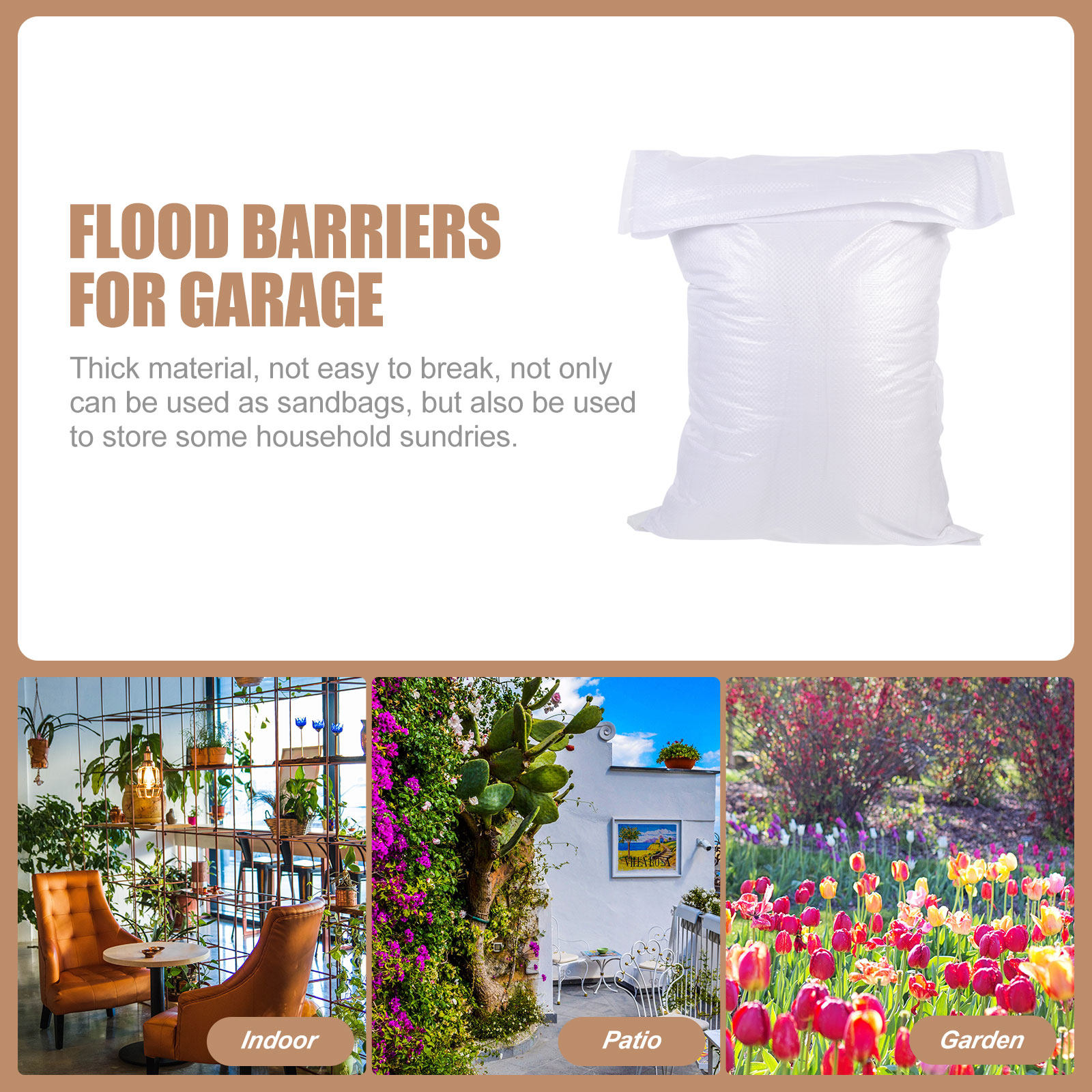 16 قطعة من أكياس الرمل المنسوج - مراجعة Flood Barrier Bag وسعره