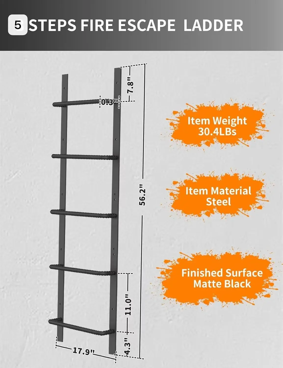 سلم نافذة بـ 5 درجات، مصنوع من - مراجعة Fire Escape Ladder وسعره
